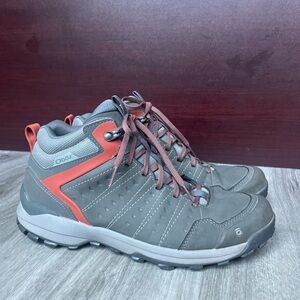 Oboz Sypes Mid Boots Men's Gray and Red Hiking Shoes Men’s Size 10